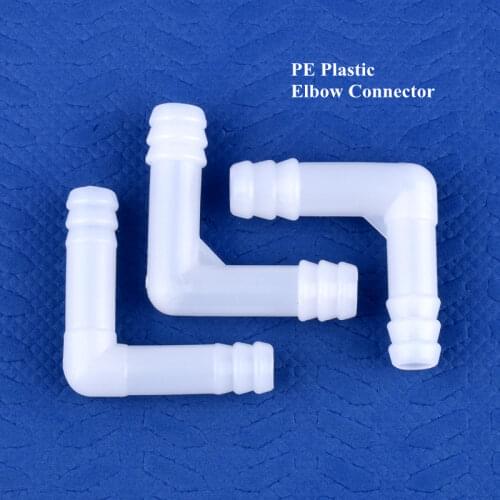 5~500pcs 8 10mm PE Elbow Connector Aquarium Fish Tank Air Pump Hose Pagoda Joint Watering Irrigation Garden Water Pipe Connector