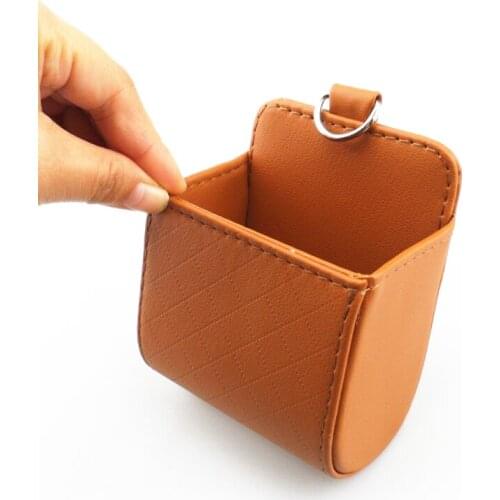 Car Air Vent Dashboard Tidy Hanging Leather Organizer Box for Toyota Camry Corolla RAV4 Yaris Highlander/Land Cruiser/PRADO Vios
