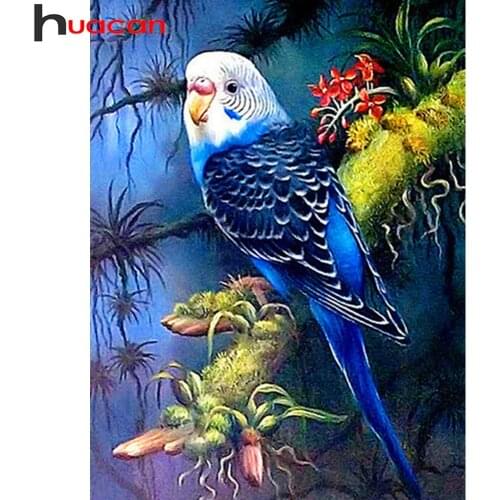 Huacan 5d Diamond Painting Full Square Parrot Diamond Embroidery Mosaic Animal Picture Of Rhinestones Handmade Gift