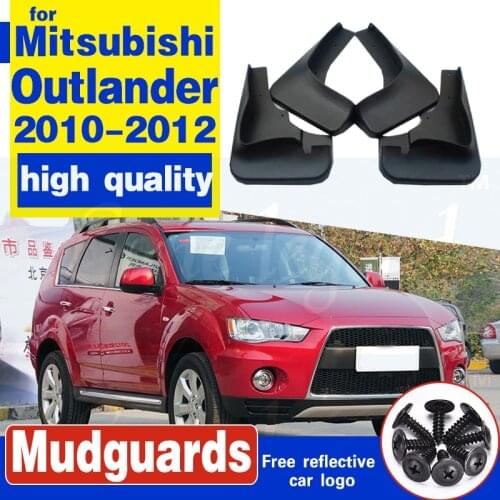 Front Rear Molded Car Mud Flaps For Mitsubishi Outlander 2010 2011 2012 Mudflaps Splash Guards Mud Flap Mudguards Fender