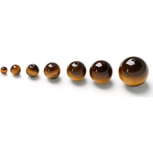 Grade A Tigers-eye Stone Beads Natural Brown DlY Bracelet Necklace Accessories 4,,8,10, mmW Each
