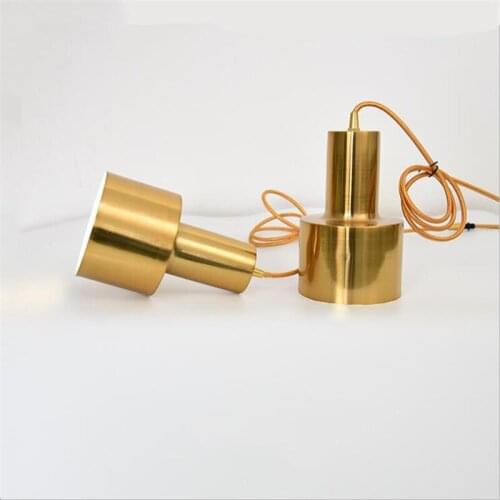 Denmark Copper Metal Led Pendant Light for Dining Room Bar Foyer Bed Room Metal Modern Simple E27 Suspension 1969