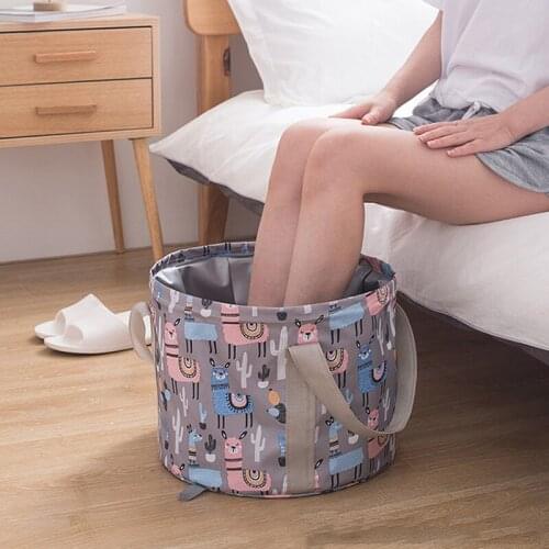 Travel Folding Foot Soaking Bucket Multifunctional Travel Camping Water Basin Fishing Folding Basin Spa Bath Basket