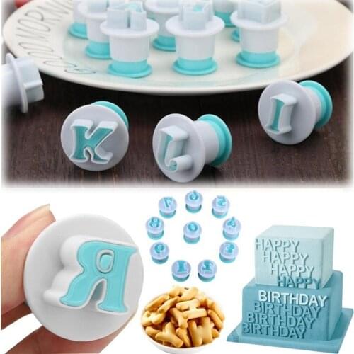 Baking pastry Mold letter fondant Cookie Cutter 26pcs Upper Lowercase Alphabet and 10pcs number cake decoration tools YZ17