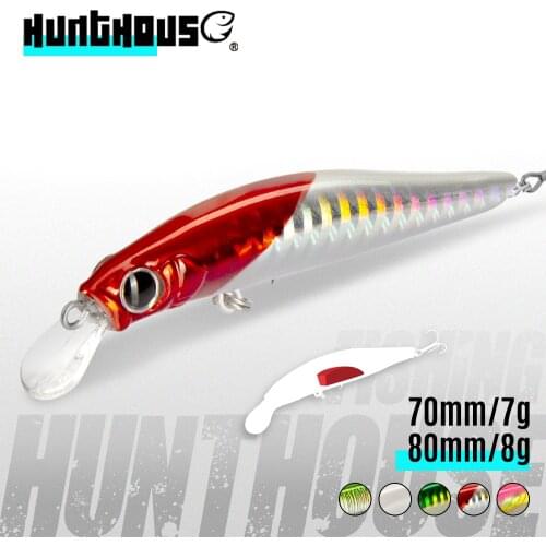 Hunthouse Sinking Fishing Lures Artist minnow Jerkbait 7cm 8cm isca Artificial Hard Minnow Decoy Wobblers Hooks pesca lures