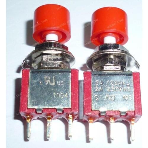 6mm 3 Pin Switch DS-612 Reset Button Red Black Green Yellow