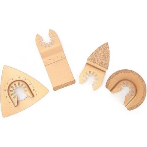 4Pcs Saw Blade Cemented Carbide Oscillating Multifunctional Cutter Quick Change Soft Metal Ceramic Tile Cutting Tool