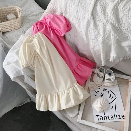 2021 Summer New Arrival Girls Fashion Korean Design Dress Kids Cotton Dresses Kids Clothes