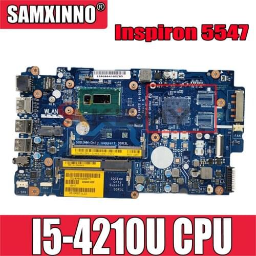 Original Laptop motherboard For DELL Inspiron 5547 Core I5-4210U Mainboard CN-0G1DPC 0G1DPC ZAVC0 LA-B012P SR1EF