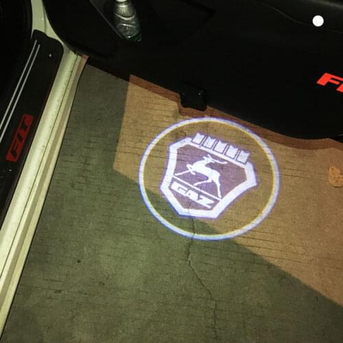 1/2Pcs Car LED Door Warning Light Welcome Light Projection Lamp Light for GAZ Gazelle car styling