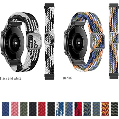 For Samsung Galaxy Watch 3 41mm Gear S3 Frontier Sport Nylon Bracelet for Huawei Watch GT2 46mm 20mm 22mm Universal Strap