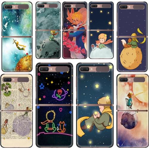 Art Little Prince Luxury Foldable Hard Case For Samsung Z Flip Phone Case For Galaxy Z Flip 5G Cover Capa