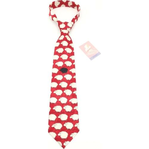 Red sheep Silk Pattern 10cm Trend Cartoon Red Sheep Tie Female Student Male Matching Shirt