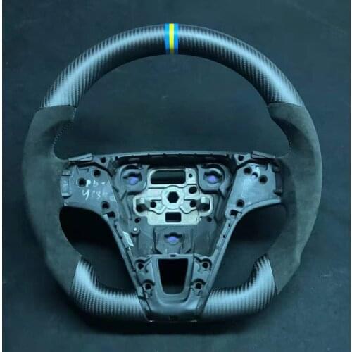 100% Real Carbon Fiber Cuatomized Steering Wheel Alcantara Leather for Volvo V40 Polestar V60 S60 XC60 2015-2017 XC90