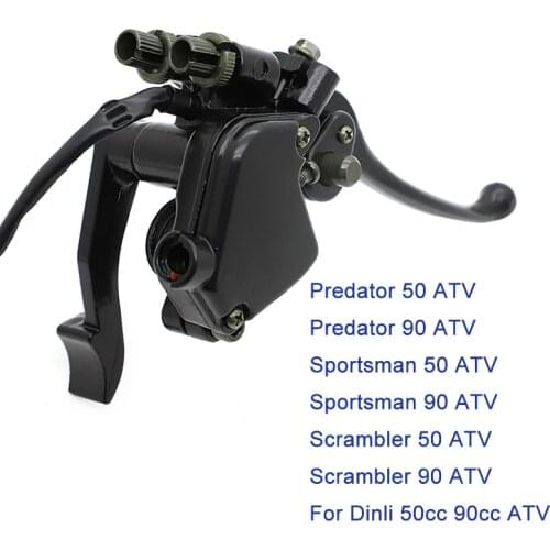 Handle Brake Lever Thumb Throttle Assembly For Polaris Sportsman Predator Scrambler 50 90 Dinli 50cc 90cc ATV using dual cables