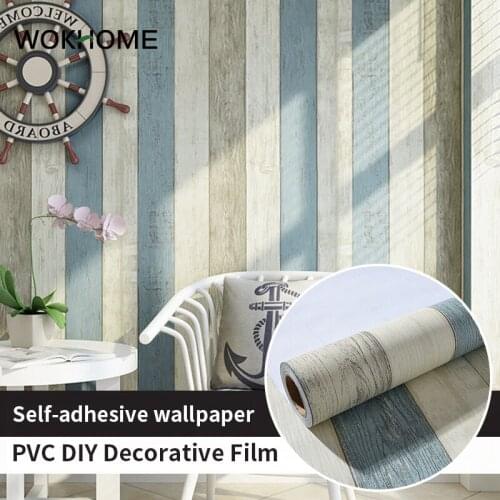 Self Adhesive Wallpaper Paper Lining Furniture Vinyl Roll Wood Wall Paper Plated Vinyl Kitchen Wall Wood Imitation Contact Paper