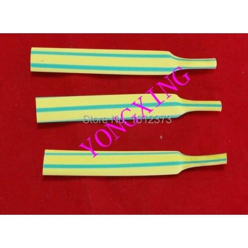 2M/lot 2.0mm high quality yellow-green heat shrink tubing shrink ration 2:1 for wire cable