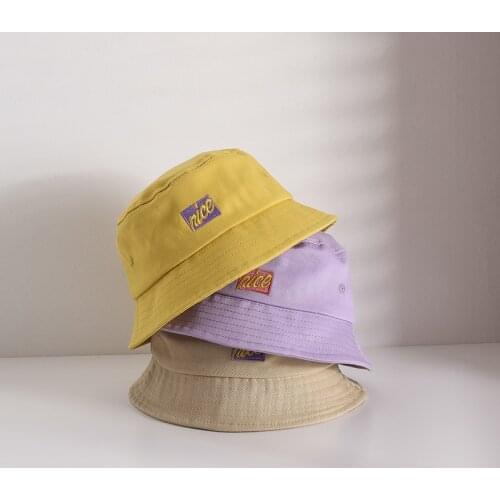 Spring Autumn Toddler Baby Hids Fisherman Hat Simple Flat Top Outdoor Basin Caps For Boy Girl Letter Nice Beach Sun Bucket Hats