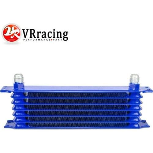 VR - BLUE UNIVERSAL 7 ROW 10AN-10AN UNIVERSAL ENGINE TRANSMISSION OIL COOLER TRUST TYPE VR5107B