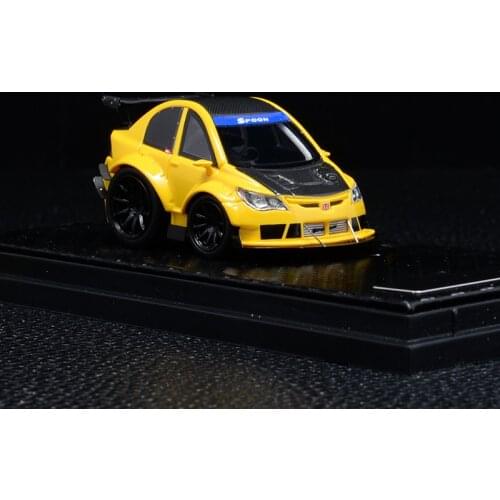 YM MODLE 1:64 HONDA FD2 Spoon Panda Color Q Car Limited Edition Collector Edition Resin Diecast Model Toy Gift