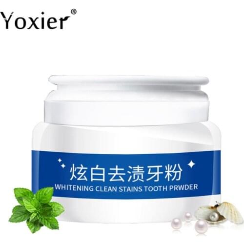 30g Stains Tooth Powder Yoxier Whitening Clean Bright Teeth Oral Care Cleaning Fresh Breath Remove Tooth Tartar TSLM1