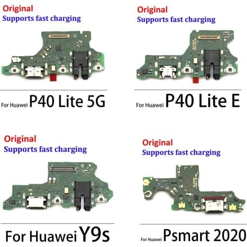 10Pcs/Lot USB Charge Port Jack Dock Connector Charging Board Flex Cable For Huawei Y7P Y6S Y6P Y8P Y8S P40 Lite 5G / P40 Lite E