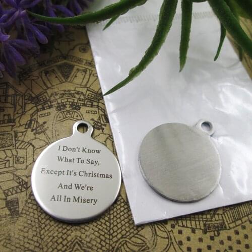 20pcs--"I Don't Know What To Say, Except ..."stainless steel charms 5 styles for choosing DIY Charms for necklace bracelets
