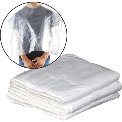 100Pcs Disposable Waterproof Barber Cape Haircut Hairdressing Shawl Barbershop Hair Salon Apron