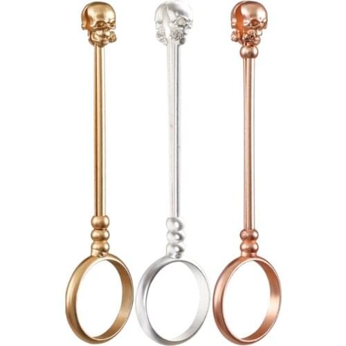 17mm/0.67Inch Skeleton Hands Free Cigarette Ring Holder for Finger Protecting K0AB