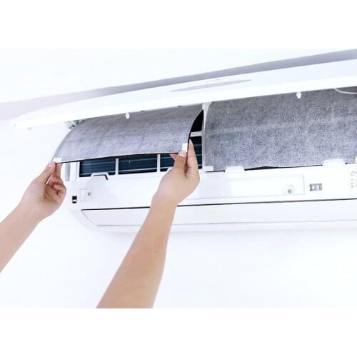 2PC Air Conditioning Filter Screen Wind Outlet Dustproof Protection Cover DIY Self-Adhesion Air Purifying Filter Paper Purifier