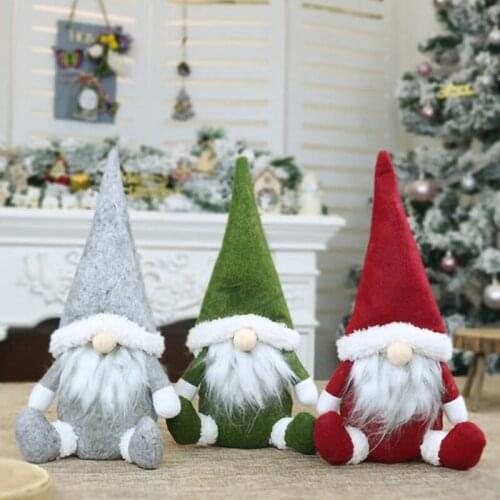 2020 New Year Handmade Christmas Gnome Swedish Figurines Holiday Decoration Gifts Faceless High Quality Christmas Doll Cute Xmas