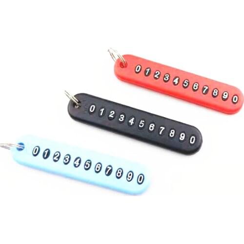 Anti-lost Car Keychain Phone Number Card Keyring Leather Bradied Rope for Cadillac XTS SRX ATS CTS/Renault Koleos Fluenec Latitu