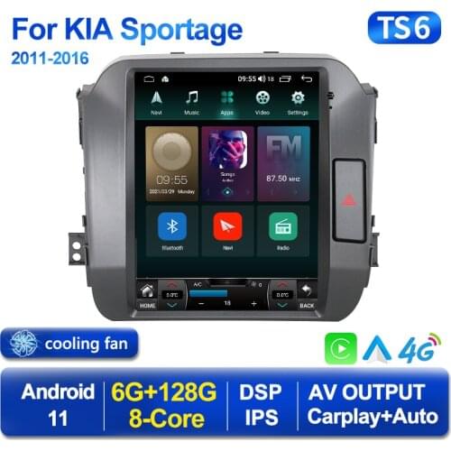 Tesla Screen Radio 4G Lte Carplay For Kia Sportage 3 SL 2010 - 2016 Android 11 Car Multimedia Player Stereo GPS Audio Navigation