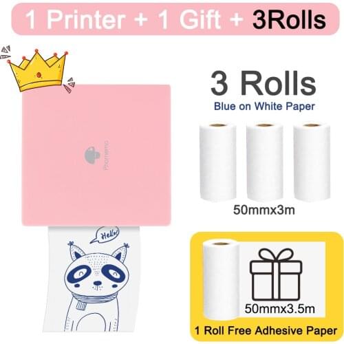 Phomemo Impresora M02 Wireless Printer 203dpi Thermal Sticker Printer for iOS&Android Phone DIY Bullet Journal Organization