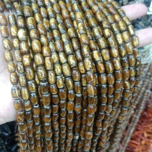 6x10mm Natural Gold Coral Beads For Jewelry Making DIY Loose Spacer Golden Corals Bead Fit Bracelet Necklace Strand 15