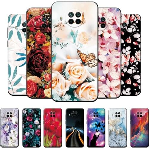 6.67" For Xiaomi Mi 10T Lite Case Bumper Soft TPU Silicone Cover For Xiaomi Mi 10T Lite Cases Cartoon Leaf Protective Case Coque