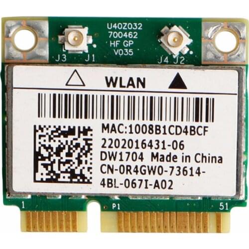 DW1704 R4GW0 BCM943142HM Wireless WiFi 300Mbps Bluetooth 4.0 Mini PCI-E Card C26
