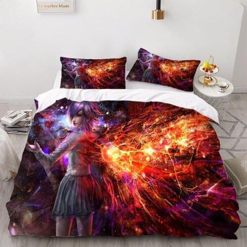 Tokyo Ghoul Bedding Set 2/3 Pieces Cover Set Comic Cartoon Anime Duvet Cover Kids Soft Bed Quilt Cover Luxury Bed Cover Set