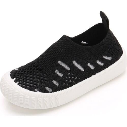 Skoex Children Fashion Sneakers Slip-on Boys Girls Mesh Breathable Sport Running Shoes Lightweight Kids Toddler Casual Flat Shoe