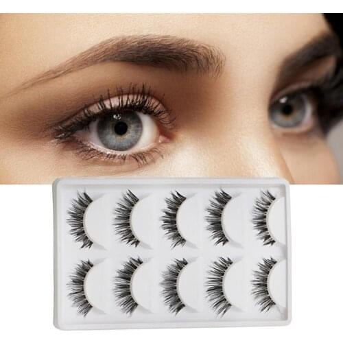 False Eyelashes Easy to Carry Natural Look Synthetic Fiber Women False Eyelashes for Makeup