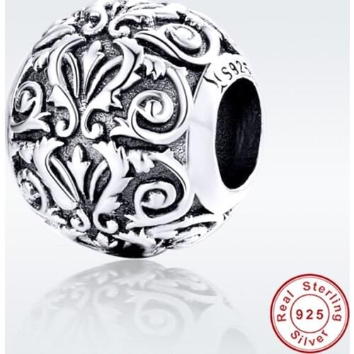 Fit Europe Bracelet Original 925 Sterling Silver Vintage Long Plant Leaf Beads S925 Ocean Grass Charms Women Necklace Pendant