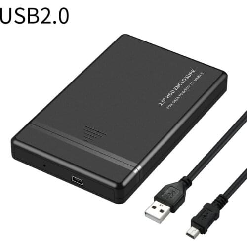 Portable 2.5 Inch HDD SSD Case Sata To USB 2.0 Enclosure 480Mbps Hard Drive Disk Box Mobile External Case For Laptop Notebook PC