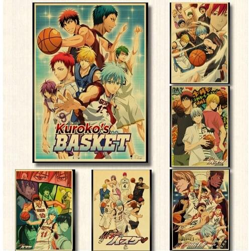 Latest hot anime Kurokos Basketball Retro poster Wall Stickers For Living Room /Home/Bar Decoration