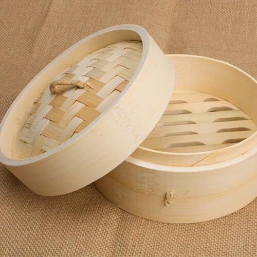 Handmade Bamboo Steamer For Buns Dumplings Rice Dessert For Home Hotel Shcool Breakfast Shop Kitchen Tableware Steamer