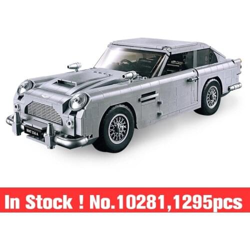 Technique Movie Jameses Building Blocks Bonded Bricks Toys Martined DB Kids 5 Gift for Adult 10281 Astones Classic Cars 1295pcs