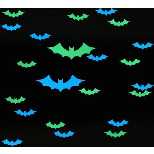 Glow Bats Decoration Sticker Decal Kids Room Halloween Festival Decor Luminous Sticker Children Boy Girl Kids Room Wall Stickers
