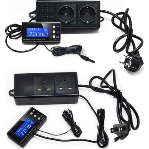 Digital Display Reptile Pet Nest Thermostat High Precision Probe Temperature and Humidity Controller Timer Amphibian Pet