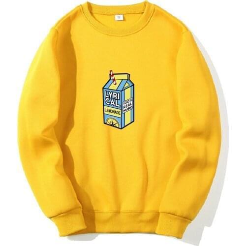 O-Neck Hoodie Sweatshirt Lyrical Lemonade Printed Fleece Men Women Autumn Winter Casual Pullover Unisex Sportswear Fashion Hoody