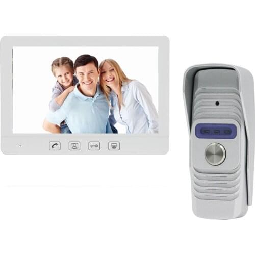 NEW HD 10.1" Screen Video Door Phone Intercom System Doorbell Support Extra Camera+700TVL HD Unlock Outdoor CCD Camera 1V1