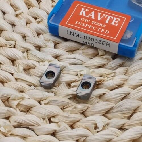 KAVTE 10Pcs LNMU0303ZER Stainless steel milling insert, advanced dazzle color coating, stainless steel, steel processing